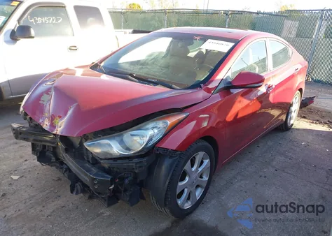 2012 Hyundai Elantra Limited (Ulsan Plant) z USA, uszkodzony, nr VIN KMHDH4AE7CU381138